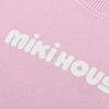 MIKI HOUSE Back Logo Dress, Long Sleeve, Solid Color, One-Point Logo, for Girls, Baby, Kids, Kindergarten, 80cm, Lavender, 10-1914-149, Web Exclusive