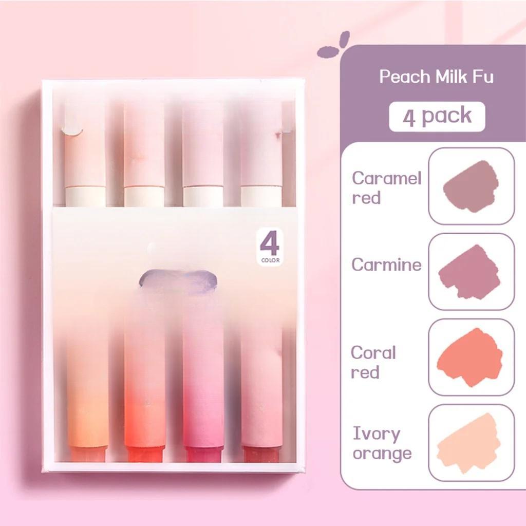 

4 шт. набор цветных маркеров Kawaii школьные принадлежности маркеры милые корейские канцелярские принадлежности розовый