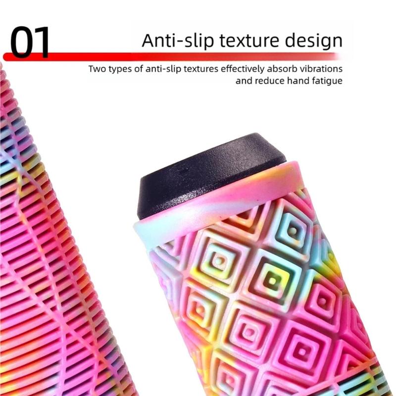 2lots Colorful Bicycles Handlebars Grip Durability Replacement Bike Grip Enhancing Safety and Comfortable