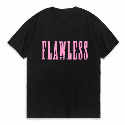 High Quality 100% Cotton Flawless Letter Print T Shirt Women O-Neck Harajuku Streetwear Hoodies Pop Y2k Tops