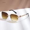 Rimless Sunglasses Men  Luxury  Frameless Metal Frame Sun Glasses for Male Classic Vintage Eyewear Gafas De Sol Mujer
