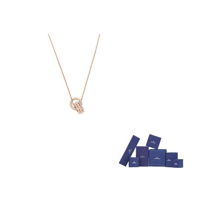 Swarovski Hyperbola Rose Gold Tone Plated, Faux Crystal Necklaces Women's Rose Gold 5419853