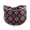 Vintage Boho Flower Print Headbands Women Wide Twist Knotted Elastic Hair Bands for Date Night Casual Outings
