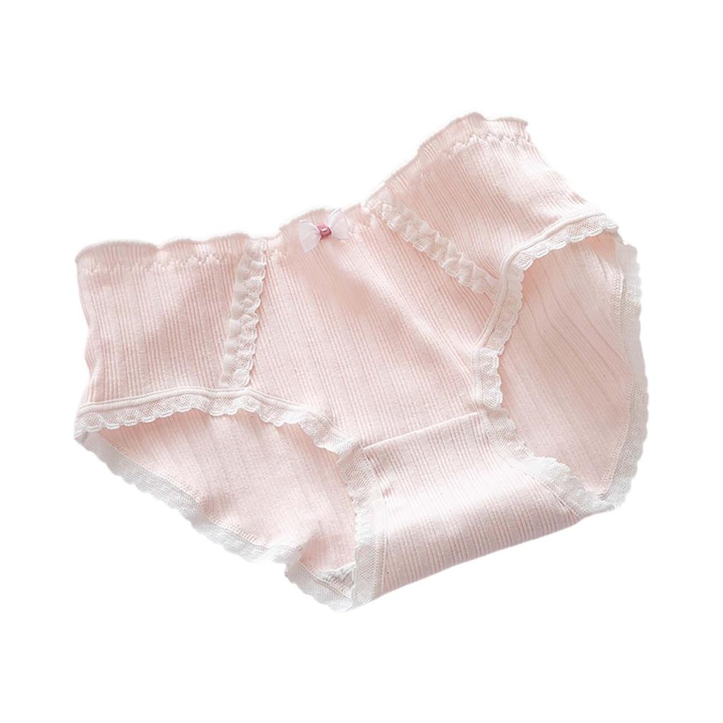Set of 5 Women's Plus Size Comfortable Breathable Cotton Underwear Pack Soft Stretchy Briefs with Cartoon and Floral Prints