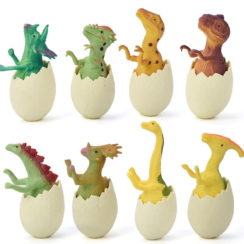 Kids Dinosaur Hatching Egg Toy: T-Rex, Velociraptor & Triceratops Models