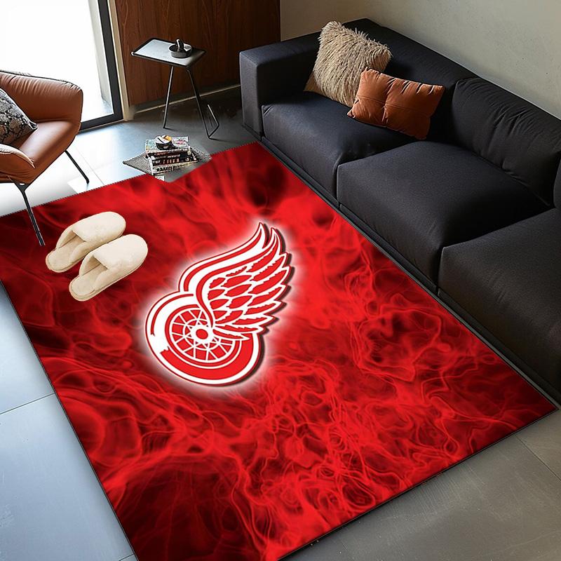 Red Wings Logo Area Rug Suitable for Indoor And Outdoor,Carpets for Kitchens, Homes, Offices, Living Rooms,Home Decor,Christmas Gift