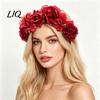 Anti-slip Hairband 3D Flowers Hair Hoop, Halloween Party Headband, Simulated Dance Headband Rose for Vacation Accessories Gift Comfortable