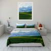 Green Hills With Blue Sky And Clouds Bedding Set For Kids Luxury Gift 3Pcs Digital Print Comforter Set Soft Comfortable