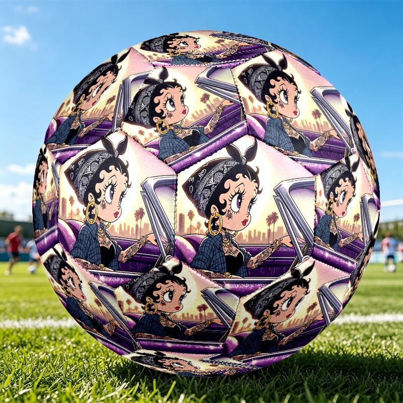 1pc Betty Boop Football, Standard Size 5 Soccer Ball, Suitable for Birthdays, Father's Day, Graduation Ceremonies, Perfect Gift for Sports Enthusiasts
