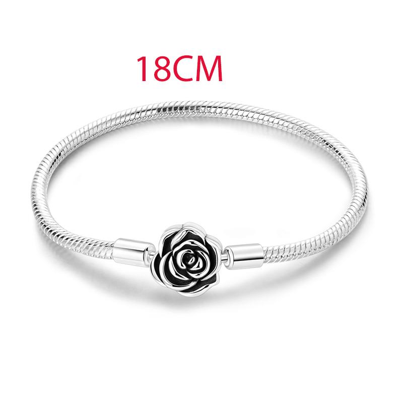 Original 925 Sterling Silver Thorny Rose Earrings Ring Bracelet Set For Women Fashion Personalized Black Rose Jewelry Gift