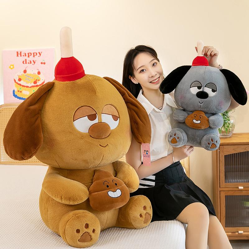 Funny Baba Dog Plush Toy Puppy Rag Doll Children Doll Girl Sleeping Throw Pillow Spoof Trick Gift