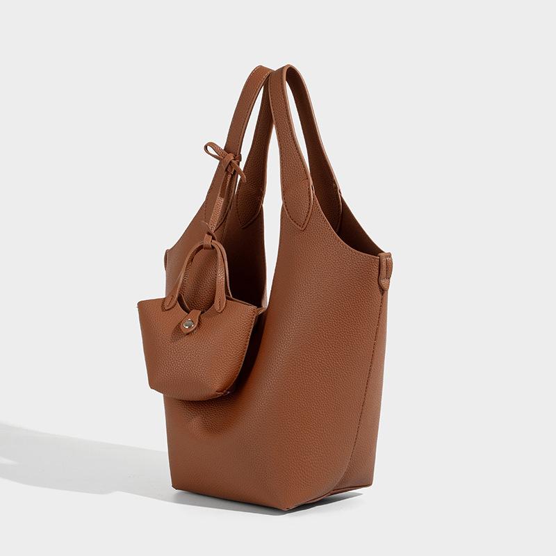 2025 New Niche Fashion Style Large Capacity Basket Bag High-End Bucket Bag Commuter Tote Crossbody Bag