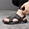 Sandals men's summer new beach shoes genuine leather cool slippers soft sole men's sandals trend one shoe two wear leather sandals