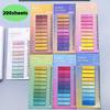 200 Sheets 6Series Color Sticky Notes  Self-Adhesives Memo Pad Bookmark Marker Memo Sticker Paper Office School Supplies
