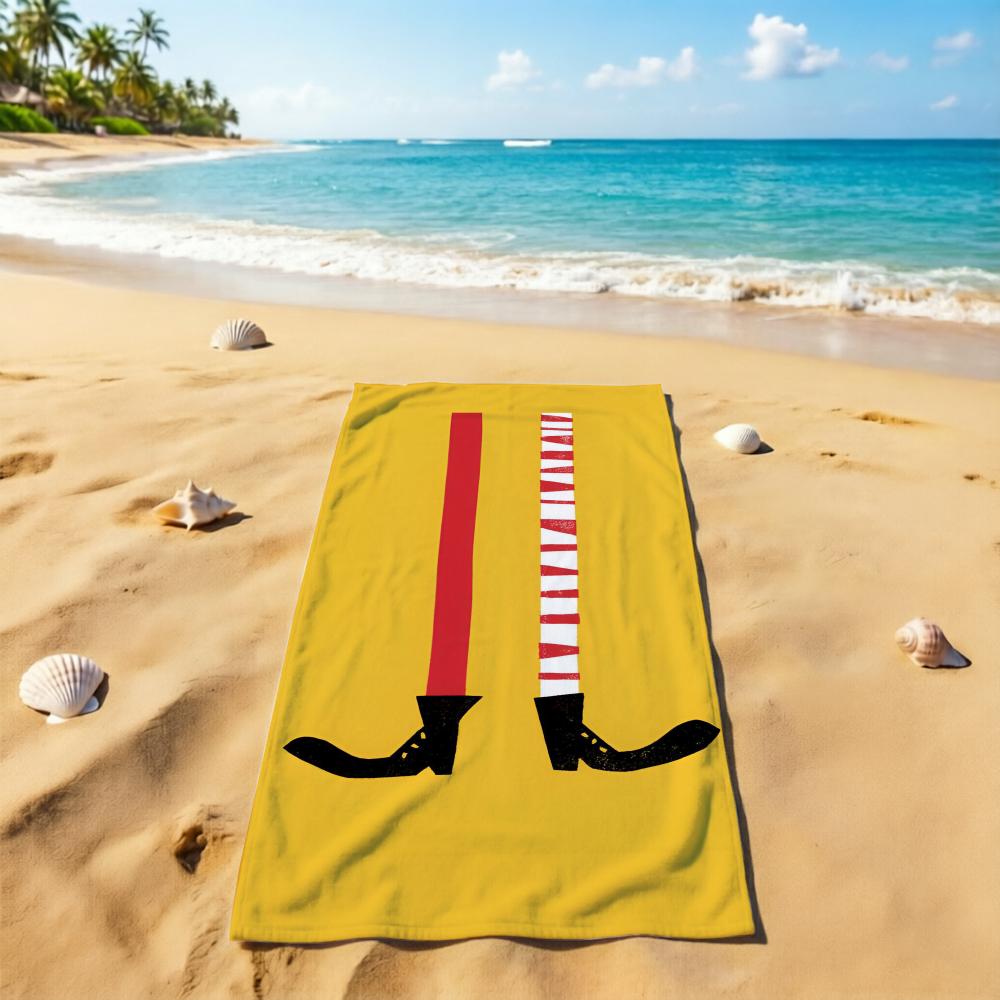 Asciugamano Classico P-Pippi Calzelunghe in Microfibra Ultra-Fine Asciugatura Rapida Assorbente, Asciugamano da Spiaggia per Vacanze al Mare e Nuoto
