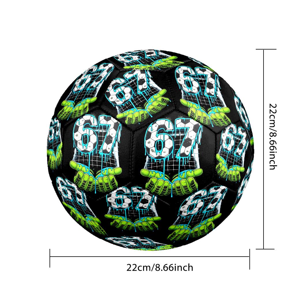 1pc Soccer Ball Pattern Football, Size 5 Soccer Ball Outdoor Athletic Training Ball, Unique Style, Exquisite Holiday Gift