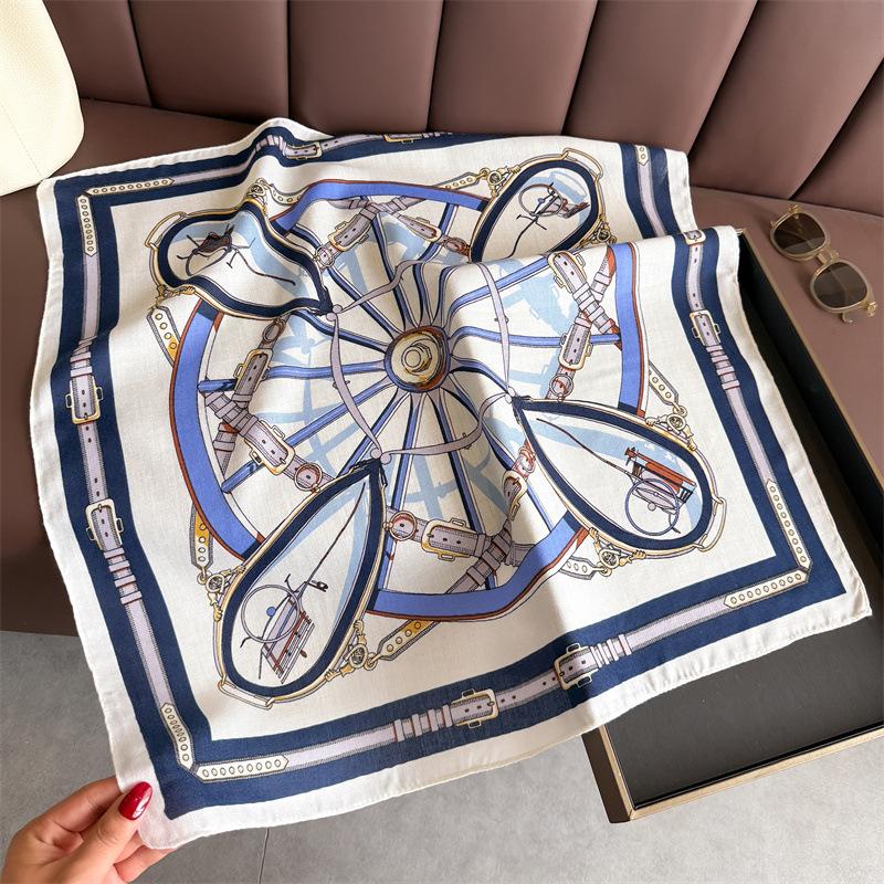 New Cashew Print Female Neck Scarf Cotton Linen Feeling Women Hair Scarves Foulard Head Band Shawls Wraps Neckerchief Bandana