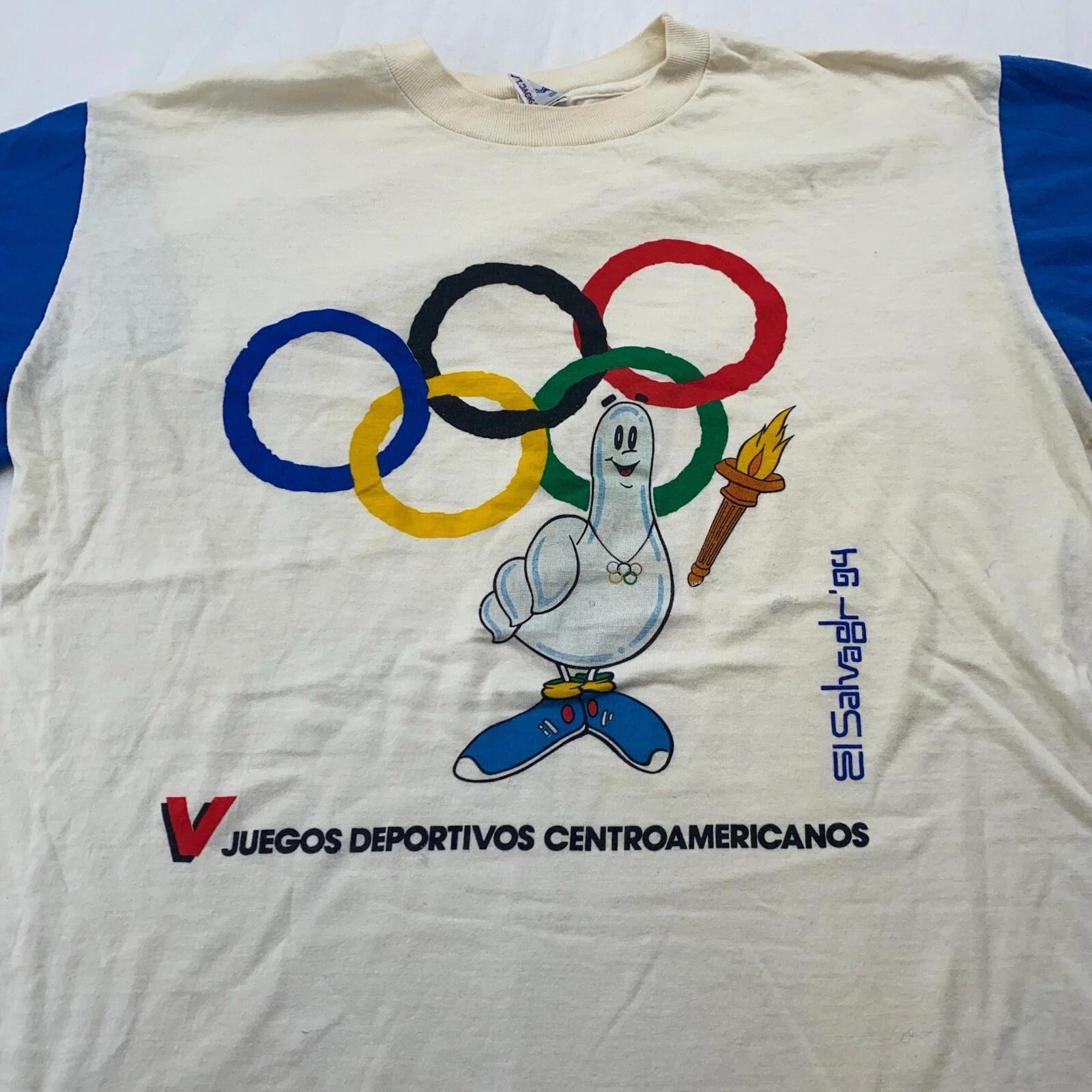 

vintage 1994 EL SALVADOR CENTRAL AMERICAN GAMES 2 TONE JERSEY T-Shirt M olympics 4XL