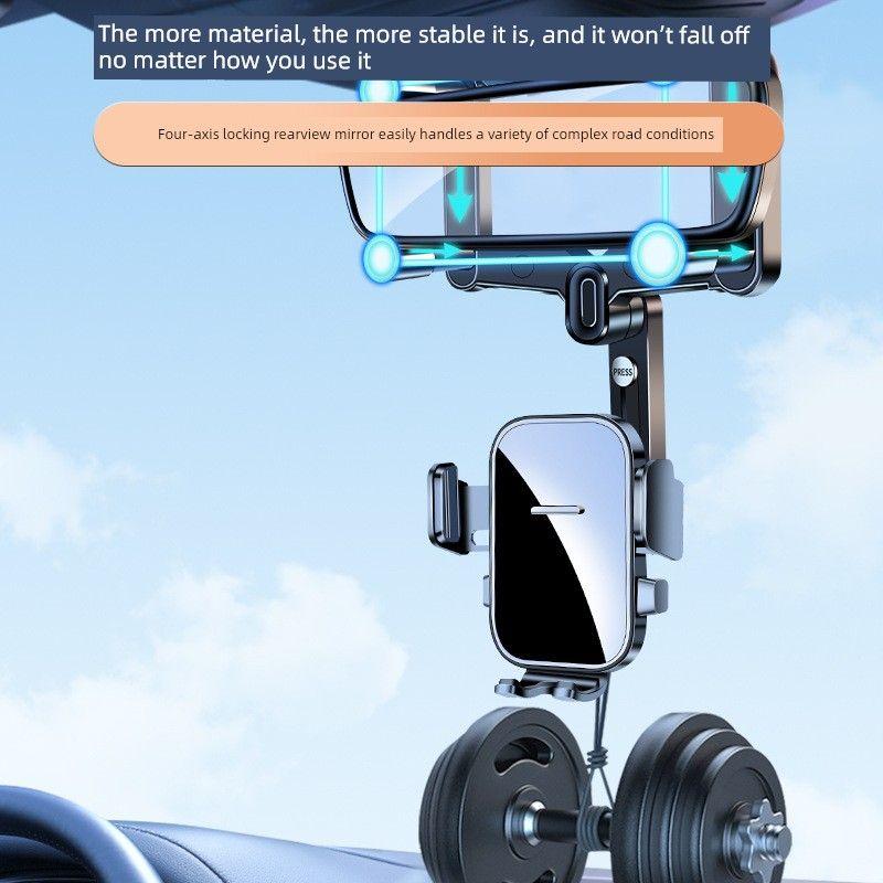 Rearview Mirror Clip-On Car Navigation Mount Phone Holder Car Phone Mount Car Phone Holder