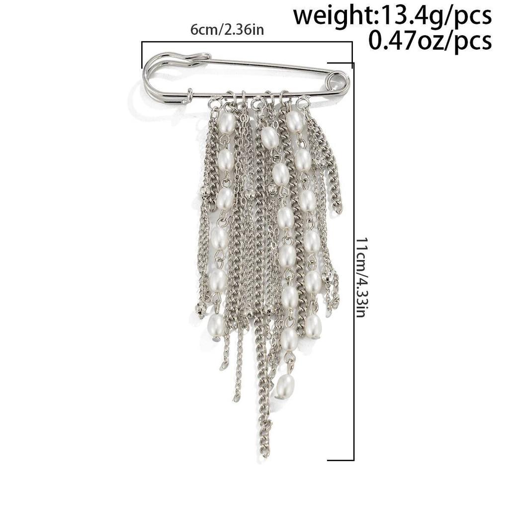 SHIXIN Fashion Irregular Tassel Chain Brooch For Women New Design Multi-Functional Pants Chain Charm Versatile Accessory Jewelry