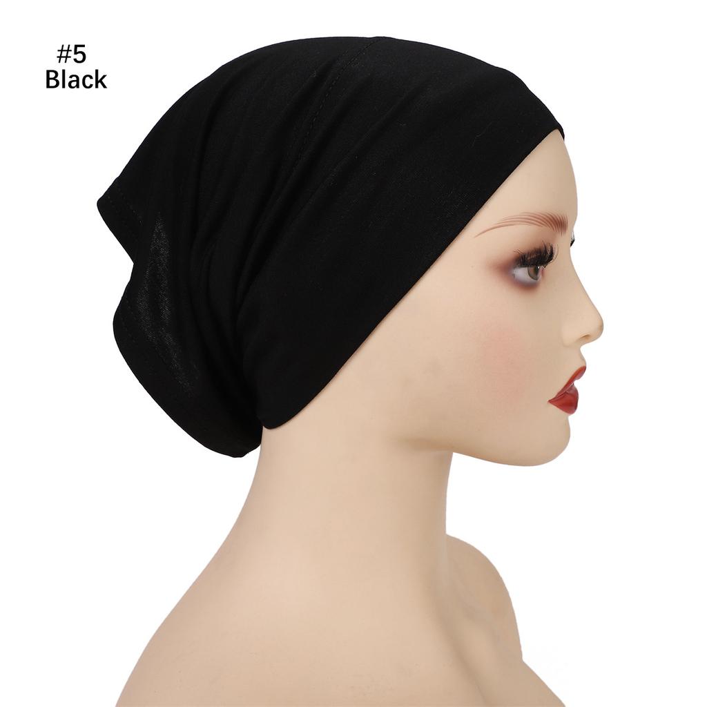 High Quality Wide Brimmed Double Stitches Large Hijab Cap Modal Jersey Cotton Inner Caps Muslim Woman Scarf Islamic Under Caps