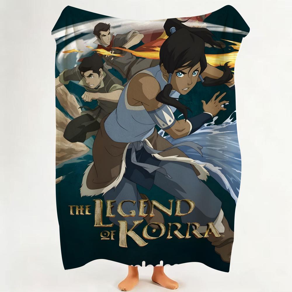 Comic T The L Legend O Of K Korra Throw Flannel Throw Blanket Suitable for Sofa Living Room Bedroom