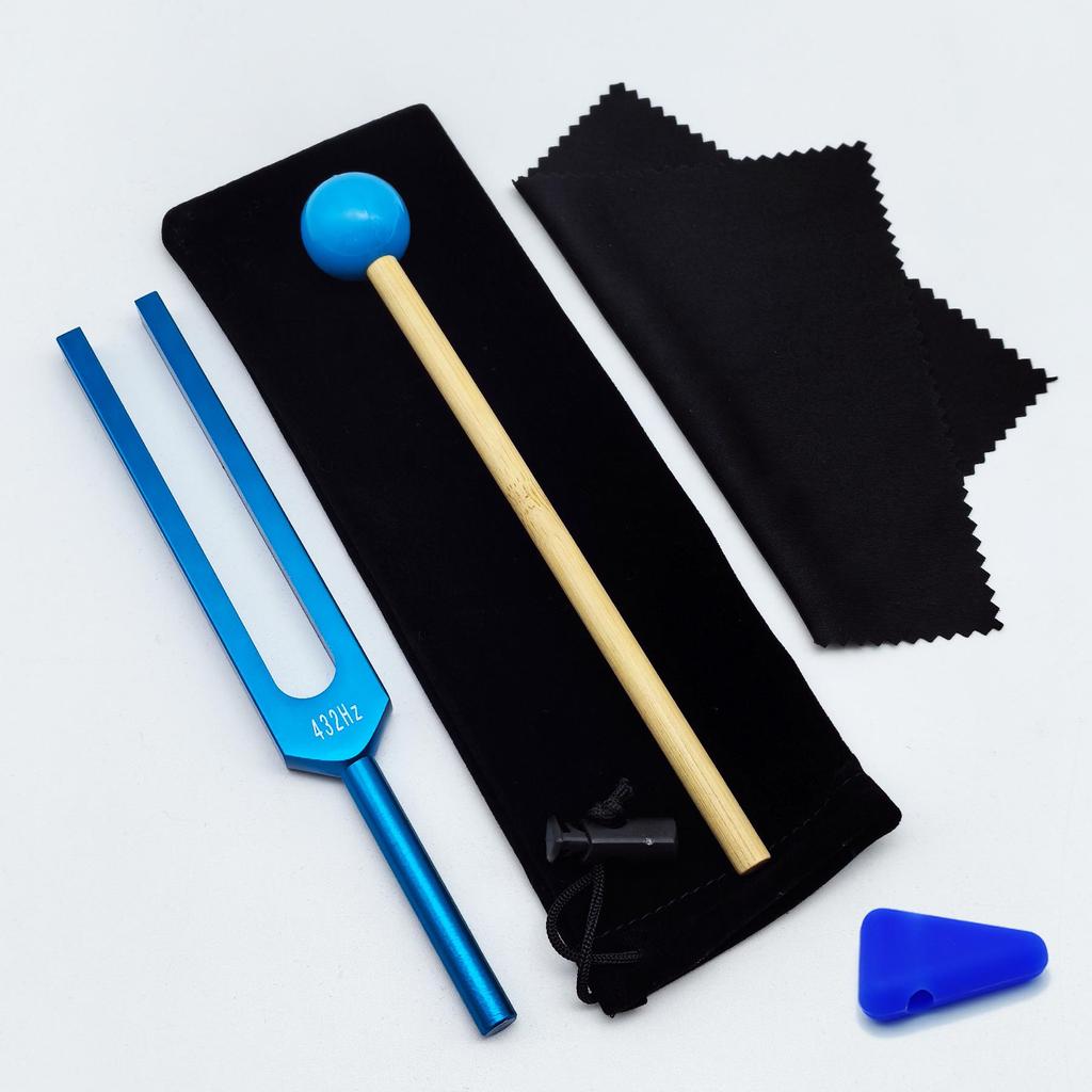 Gold 432HZ Aluminum Alloy Colored Tuning Fork with Triangle Shape.