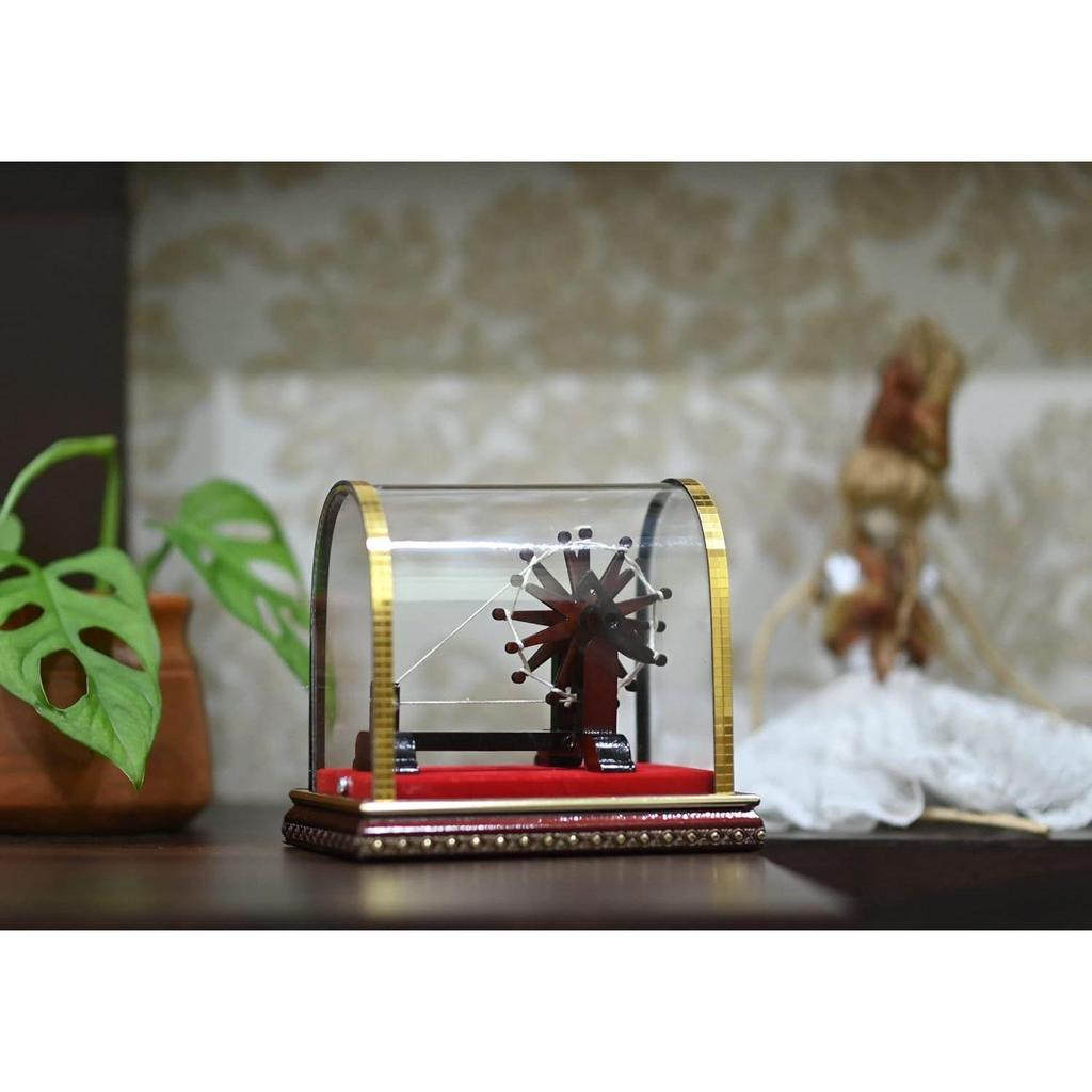 Handcrafted Gandhiji's Mini Wooden Charkha Spin Wheel Showpiece, Handmade Charka for Home Decor, Office