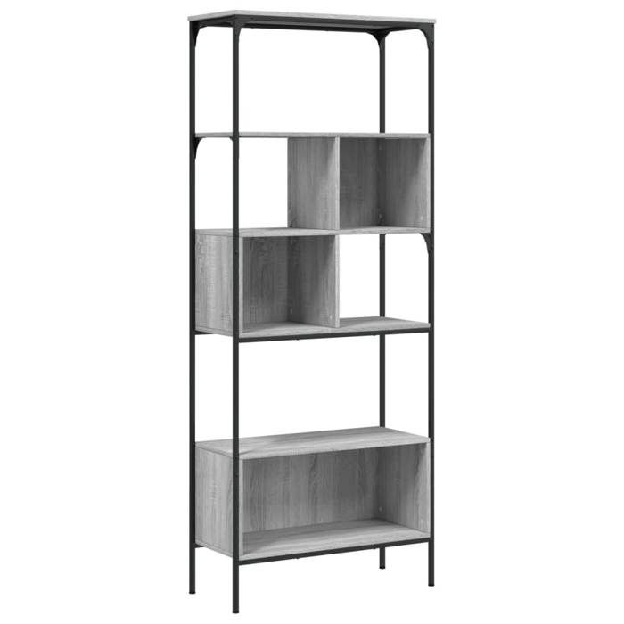 VidaXL Bibliothèque 5 niveaux sonoma gris 76x33x188,5 cm 839006