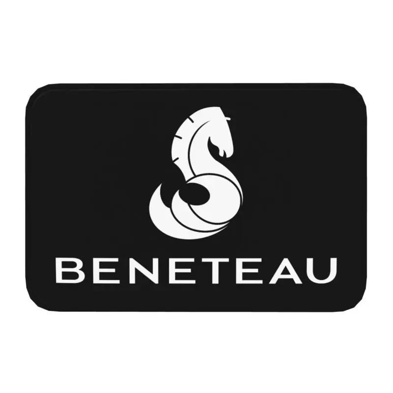 Beneteaus – paillasson antidérapant avec Logo de bateau à voile, pour cuisine, bain, toilettes, sol, porte d entrée 40cm x 60cm