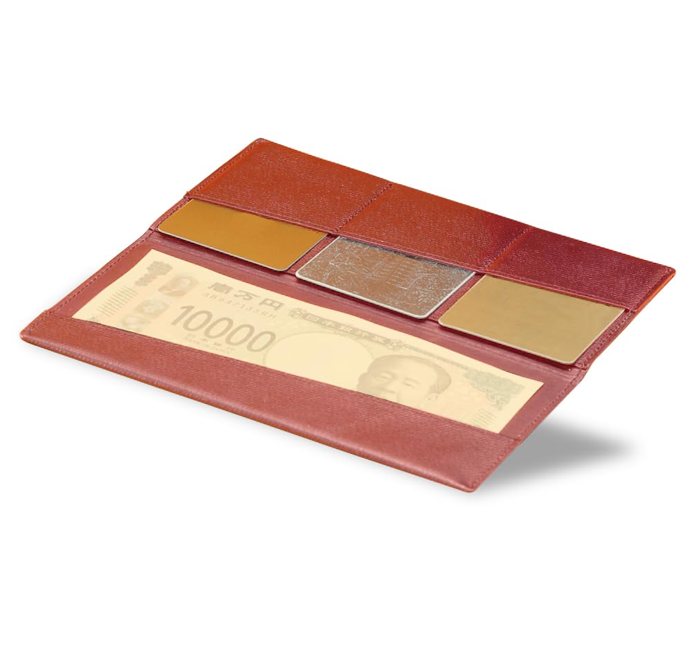 

Тонкий кожаный длинный кошелек Abrasus для мужчин, сделано в Бордо, Япония,