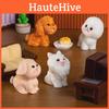 Cute Resin Dog Figurine Collection Miniature Office Desk Decor Blind Box Set