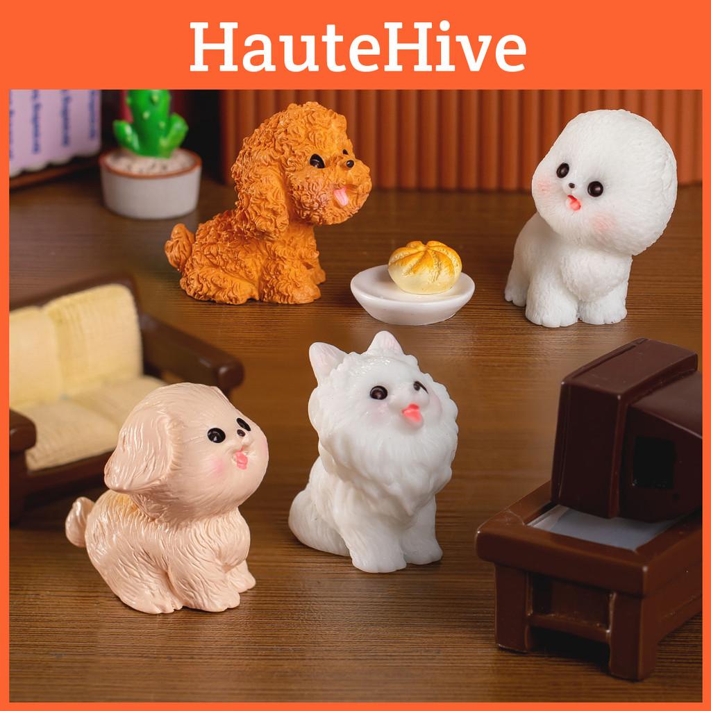 Cute Resin Dog Figurine Collection Miniature Office Desk Decor Blind Box Set