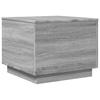  Coffee Table with LED Lighting, Grey Sonoma Oak, 50x50x40 Cm