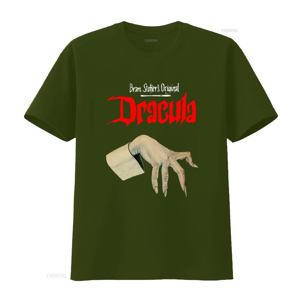 Retro Dracula Book T Shirt Bram Stokers Original Horror Vampire Lover Gothic Literature Design Vintage Washed Comfortable