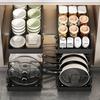 Adjustable Cookware Storage Rack, Kitchen Pull-out Shelf, Sliding Countertop and Dish Rack Inside Cabinets