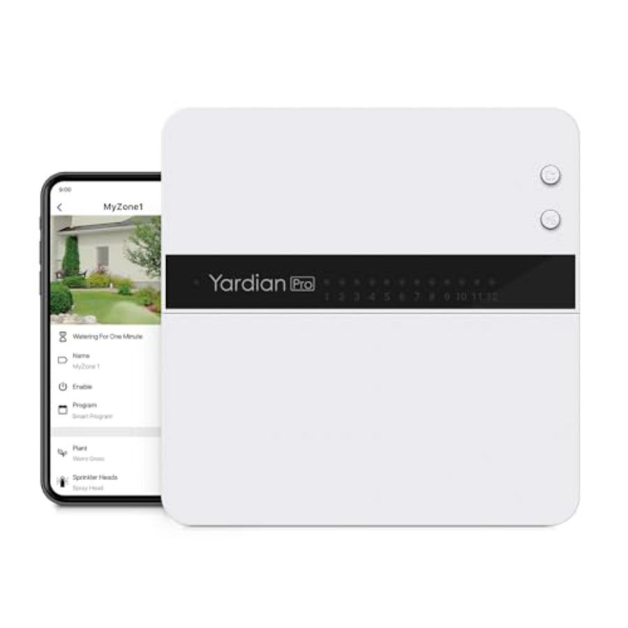 

Yardian Pro Smart Sprinkler Controller 6-Zone DIY Install with Apple HomeKit Ethernet Wi-Fi Manual Buttons Weather-Based Schedu белый