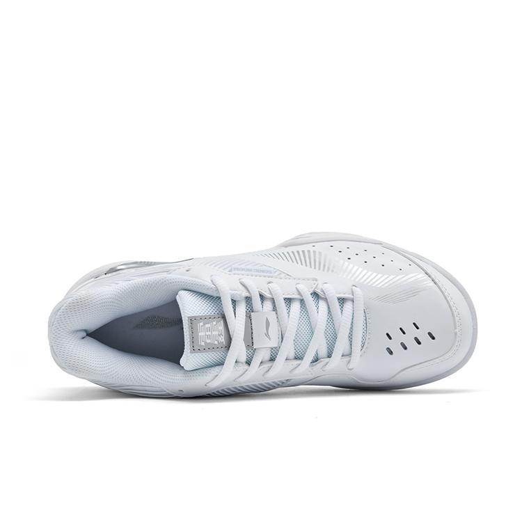 Li-Ning Fashionable Comfortable Versatile Shock Absorbing Non-Slip Breathable Low-Top Badminton Shoes Unisex Shoes Silver AYTV005-4