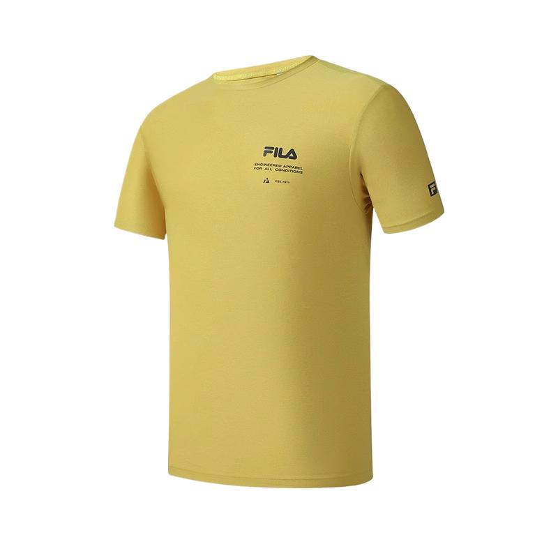 Fila Explorer Casual Comfortable Versatile Sports Graphic Print Short Sleeve T-Shirt Men Tops A11M537115F-YE