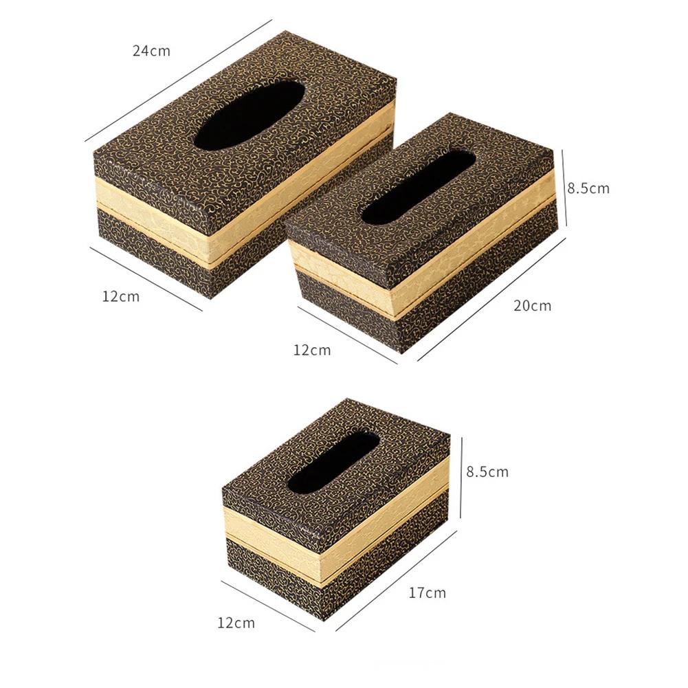 Faux Leather Home Car Tissue Box Storage Case Hotel Restaurant Paper Holder Car Organizer Decoration Tools Office Home Decoratio