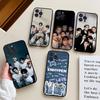 Korea E-Enhypenes Singing Group Black Soft Phone Case For IPhone 16 15 14 13 11 12 17 Pro Max Mini Plus
