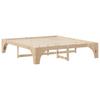 Brown Bed Frame 180 x 200 cm Solid Pine Wood