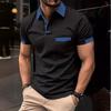 Stylish short-sleeve polo shirt, comfortable and versatile for casual daily wear.