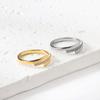 Korean New Wedding Rings for Women Golden Stainless Steel Micro Paved Cubic Zircon Finger Engagement Luxury Jewelry
