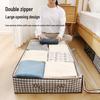 Houndstooth Under-Bed Storage Bag: Dustproof, Large Capacity, Visible Fabric for Clothes & Quilts