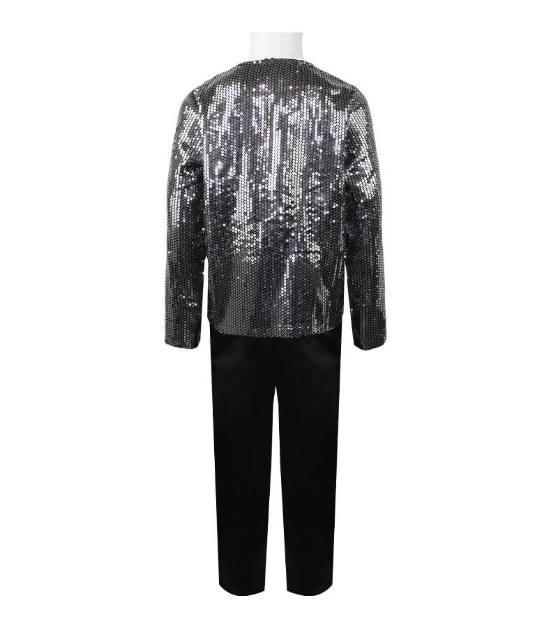 Michael Jackson Unisex Stage Sequin Costume for Children and Adults