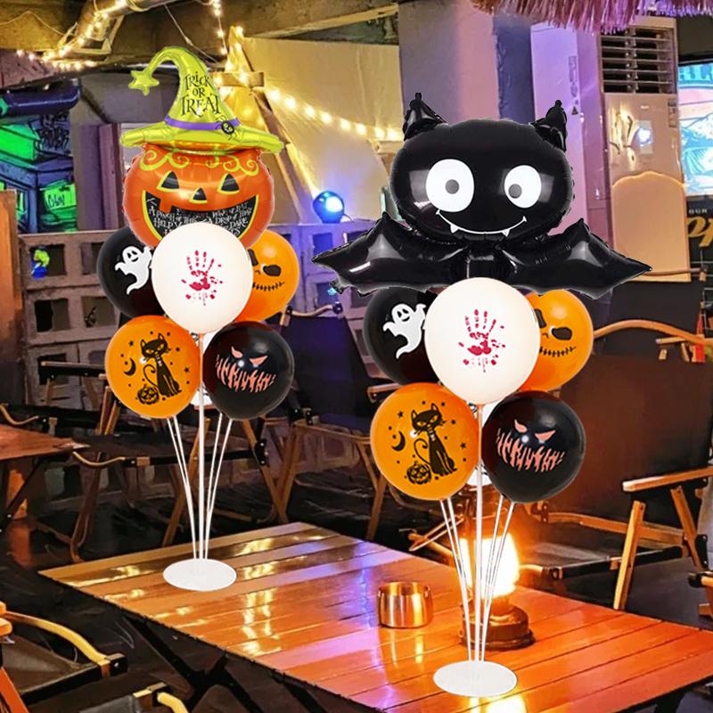 Halloween Pumpkin Atmosphere Balloons for Tables, Bars, Kindergartens, and Shopping Mall Displays