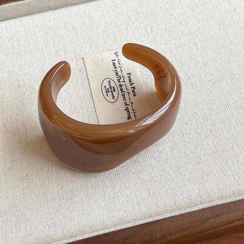 Dopamin Ombre Geometrischer Harzarmreif: High-End Europäischer & Amerikanischer Nischen-Modeschmuck