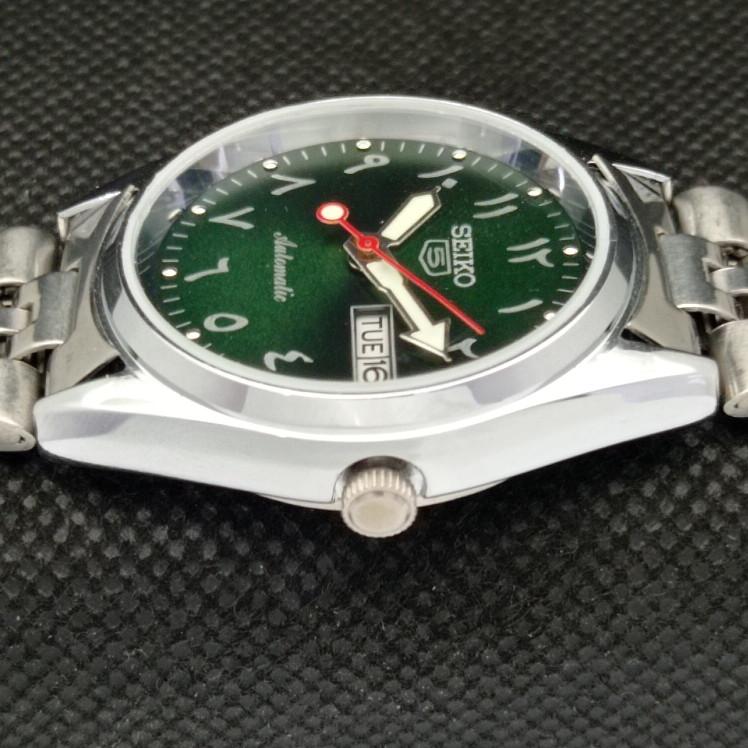 ODNOWIONY ANTYCZNY SEIKO 5 AUTOMATIC 6309A JAPOŃSKI MĘSKI ARABSKI ZEGAREK a318820-9