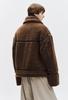 Ziosongzio High-Neck Shearling Jumper Brown Zh6Mu615Br